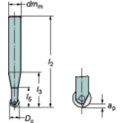 R216F-08A12S-053 CoroMill Ball Nose Finishing - Americas Industrial Supply