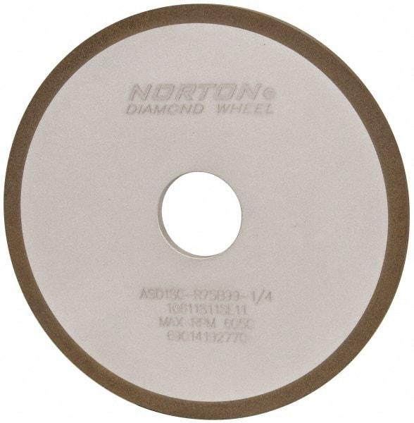 Norton - 6" Diam x 1-1/4" Hole x 1/4" Thick, 180 Grit Surface Grinding Wheel - Diamond, Type 1A1, Very Fine Grade, Resinoid Bond - Americas Industrial Supply
