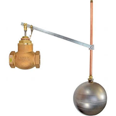 Control Devices - 2" Pipe, Brass & Bronze, Globe Pattern-Single Seat, Mechanical Float Valve - 75 psi, FIP x FIP End Connections - Americas Industrial Supply