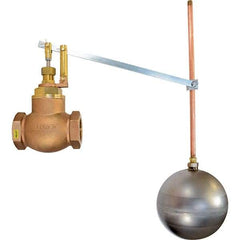 Control Devices - 2" Pipe, Brass & Bronze, Globe Pattern-Single Seat, Mechanical Float Valve - 75 psi, FIP x FIP End Connections - Americas Industrial Supply