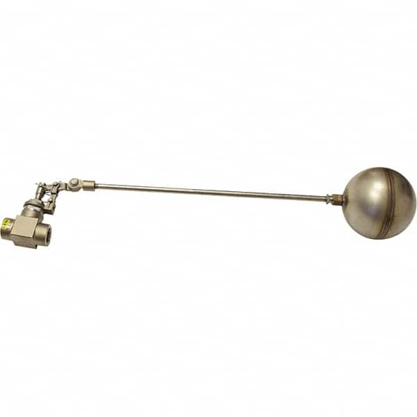 Control Devices - 1/2" Pipe, Stainless Steel, Globe Pattern-Double Seat, Mechanical Float Valve - 100 psi, FIP End Connections - Americas Industrial Supply