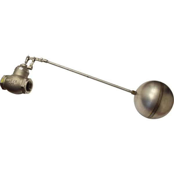 Control Devices - 2" Pipe, Stainless Steel, Globe Pattern-Double Seat, Mechanical Float Valve - 75 psi, FIP End Connections - Americas Industrial Supply