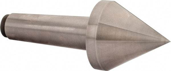 Riten - 3-1/2" Head Diam, Hardened Tool Steel Pipe Nose Point Solid Dead Center - 5MT Morse Taper, 3-1/2" Point Diam, 3.017" Point Length, 4.03" OAL - Americas Industrial Supply