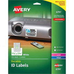 AVERY - Pack of (256), 1-1/4" x 1-3/4" White Paper Multipurpose Labels - Americas Industrial Supply