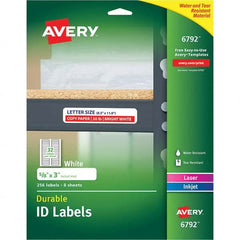 AVERY - Pack of (256), 5/8" x 3" White Paper Multipurpose Labels - Americas Industrial Supply