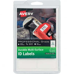 AVERY - Pack of (120), 3/4" x 1-3/4" White Paper Durable Square Labels - Americas Industrial Supply