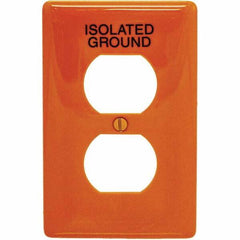 Hubbell Wiring Device-Kellems - Wall Plates Wall Plate Type: Outlet Wall Plates Color: Orange - Americas Industrial Supply