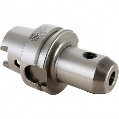 Techniks - HSK63F Taper Shank 1/2 Hole End Mill Holder & Adapter - 1-3/8" Nose Diam, 4" Projection - Exact Industrial Supply