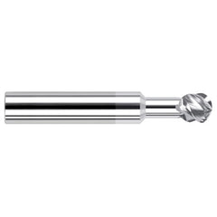 Undercutting End Mills - 0.5000″ (1/2″) Cutter Diameter × 3.0000″ (3″) Neck Length × 270° Carbide Undercutting End Mill, 4 Flutes, TiB2 Coated