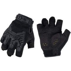 ironCLAD - Size S (7) Synthetic Leather Work Gloves - For Mechanic's & Lifting, Uncoated, Hook & Loop Cuff, Fingerless, Black, Paired - Americas Industrial Supply