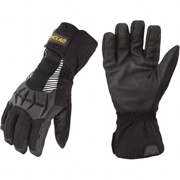 ironCLAD - Size M (8) Synthetic Leather Work Gloves - For Cold Weather, Uncoated, Gauntlet Cuff, Full Fingered, Black, Paired - Americas Industrial Supply