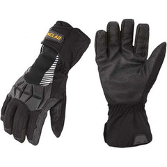 ironCLAD - Size M (8) Synthetic Leather Work Gloves - For Cold Weather, Uncoated, Gauntlet Cuff, Full Fingered, Black, Paired - Americas Industrial Supply