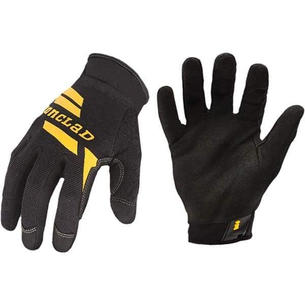 ironCLAD - Size 2XL (11) Synthetic Leather Work Gloves - For Mechanic's & Lifting, Uncoated, Slip-On Cuff, Full Fingered, Black, Paired - Americas Industrial Supply