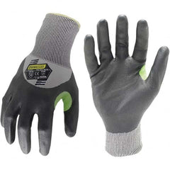 ironCLAD - Size XL (10), ANSI Cut Lvl A2, Abrasion Lvl 4, Foam Nitrile Coated Cut Resistant Gloves - 11" Long, Palm & Knuckles Coated, Unlined, Knit Wrist, Gray, Paired - Americas Industrial Supply