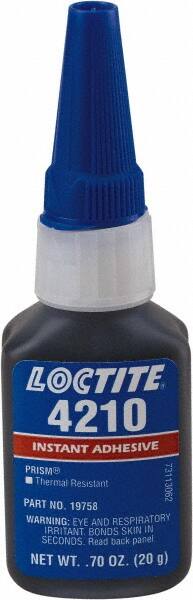 Loctite - 20 Gal Bottle Black Instant Adhesive - 24 hr Full Cure Time - Americas Industrial Supply