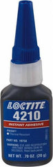 Loctite - 20 Gal Bottle Black Instant Adhesive - 24 hr Full Cure Time - Americas Industrial Supply