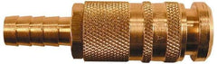Coilhose Pneumatics - Hose Barb Industrial Pneumatic Hose Coupler - Plated Steel, 3/8" Body Diam, 1/2" Hose ID - Americas Industrial Supply