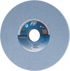 Norton - 7" Diam x 1-1/4" Hole x 1/2" Thick, L Hardness, 80 Grit Surface Grinding Wheel - Ceramic, Type 1, Medium Grade, 3,600 Max RPM, Vitrified Bond, No Recess - Americas Industrial Supply