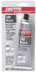 Loctite - 70ml High Performance RTV Silicone Gasket Maker - -75 to 625°F, Black, Comes in Tube - Americas Industrial Supply