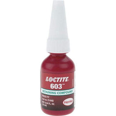 Loctite - 10 mL Tube, Green, Liquid High Strength Retaining Compound - Series 603 - Americas Industrial Supply