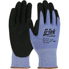 PIP - Size XL, ANSI Cut Lvl A5, Nitrile Coated PolyKor Cut Resistant Gloves - Palm & Fingers Coated, Knit Wrist, Blue, Paired - Americas Industrial Supply