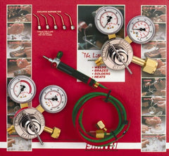 Miller/Smith - 9 Piece, Tip Number 3-7, Kits with Regulator Fittings for Propane, LP or Larger Industrial Acetylene Cylinders over 40 Cubic Ft. - Americas Industrial Supply