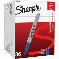 Sharpie - Markers & Paintsticks Type: Permanent Color: Blue - Americas Industrial Supply