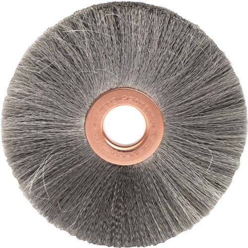 3″ Small Diameter Crimped Wire Wheel, .003″ Steel Fill, 1/2″ Arbor Hole - Americas Industrial Supply