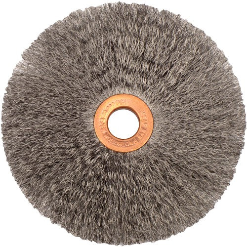 4″ Small Diameter Crimped Wire Wheel, .006″ Steel Fill, 1/2″ Arbor Hole - Americas Industrial Supply