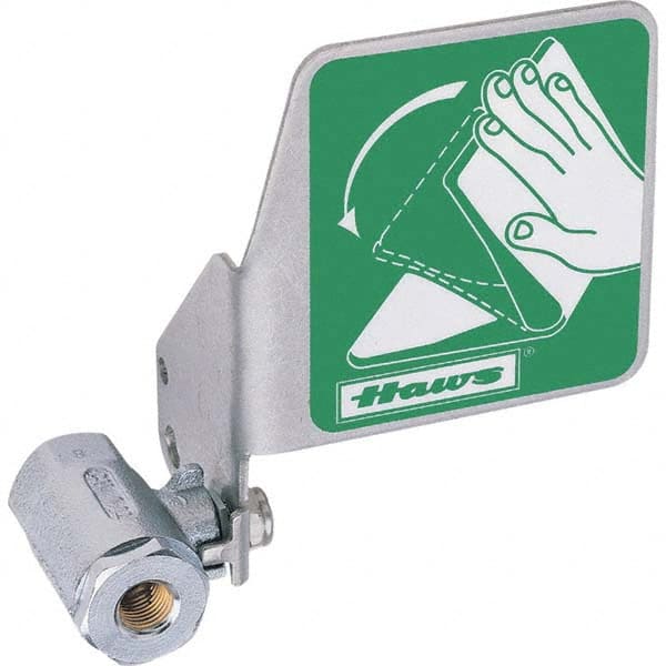 Haws - Plumbed Wash Station Accessories Type: Ball Valve w/Flag Material: Chrome-Plated Brass - Americas Industrial Supply