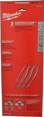 Milwaukee Tool - 3' 8-7/8" Long x 0.02" Thick, 10 to 14 Teeth per Inch, Portable Band Saw Blade - Bi-Metal Blade, High Speed Steel Teeth, Toothed Edge - Americas Industrial Supply