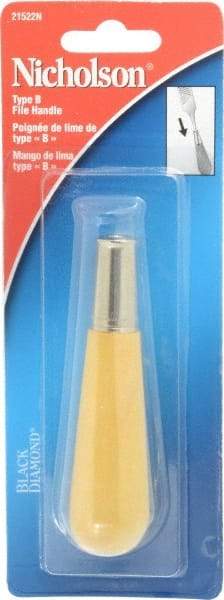 Nicholson - 4-1/8" Long x 1-1/16" Diam File Handle - For Use with 4, 6, 8 & 10" Files - Americas Industrial Supply