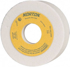 Norton - 4" Diam, 1-1/4" Hole Size, 1-1/2" Overall Thickness, 60 Grit, Type 6 Tool & Cutter Grinding Wheel - Medium Grade, Aluminum Oxide, K Hardness, Vitrified Bond, 5,730 RPM - Americas Industrial Supply