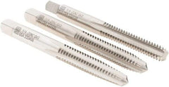 Union Butterfield - 1/4-20 UNC, 4 Flute, Bottoming, Plug & Taper, Bright Finish, High Speed Steel Tap Set - Right Hand Cut, 2-1/2" OAL, 1" Thread Length, 2B; 3B Class of Fit, Series 1500 - Americas Industrial Supply