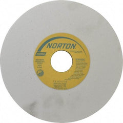 Norton - 7" Diam x 1-1/4" Hole x 1/2" Thick, J Hardness, 100 Grit Surface Grinding Wheel - Aluminum Oxide, Type 1, Fine Grade, 3,600 Max RPM, Vitrified Bond, No Recess - Americas Industrial Supply