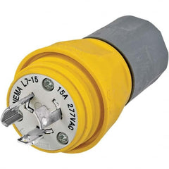 Hubbell Wiring Device-Kellems - 277 VAC 15A NEMA L7-15P Industrial Twist Lock Plug - Americas Industrial Supply