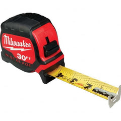 Milwaukee Tool - 30' x 1-5/16" Yellow/Black Blade Tape Measure - Americas Industrial Supply