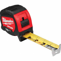 Milwaukee Tool - 16' x 1-5/16" Yellow/Black Blade Tape Measure - Americas Industrial Supply