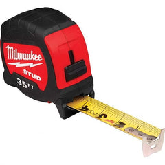 Milwaukee Tool - 35' x 1-5/16" Yellow/Black Blade Tape Measure - Americas Industrial Supply