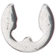 Rotor Clip - 5 to 7mm Shaft Diam, 4mm Groove Diam, Stainless Steel Metric External E Style Retaining Ring - Americas Industrial Supply