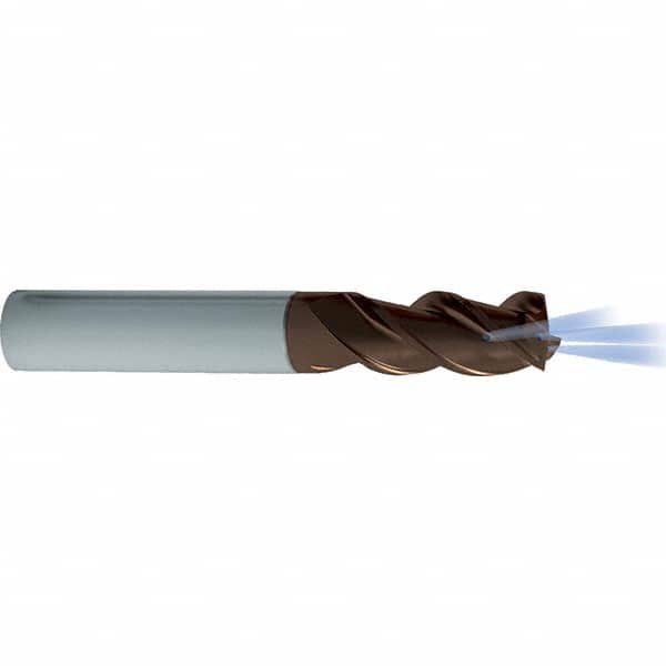 Guhring - 5/8", 3 Flute, Single End, Solid Carbide, Corner Chamfer End Mill - 3-1/2" OAL, 3/4 LOC, Right Hand Cut - Americas Industrial Supply