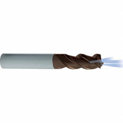 Guhring - 1/2", 3 Flute, Single End, Solid Carbide, Corner Chamfer End Mill - 3" OAL, 5/8 LOC, Right Hand Cut - Americas Industrial Supply