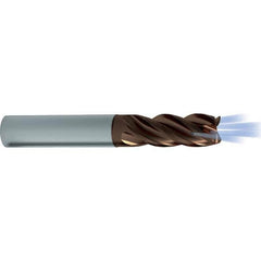 Guhring - 1/2", 4 Flute, Single End, Solid Carbide, Corner Chamfer End Mill - 3-1/2" OAL, 1 LOC, Right Hand Cut - Americas Industrial Supply