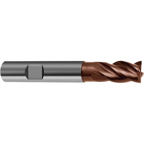 Guhring - 5/8", 4 Flute, Single End, Solid Carbide, Corner Chamfer End Mill - 3" OAL, 3/4 LOC, Right Hand Cut - Americas Industrial Supply