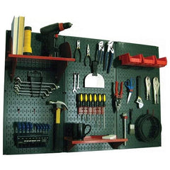 Wall Control - 48" Wide x 32" High Peg Board Kit - 3 Panels, Metal, Green/Red - Americas Industrial Supply