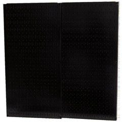 Wall Control - 32" Wide x 32" High Peg Board Storage Board - 2 Panels, Metal, Black - Americas Industrial Supply