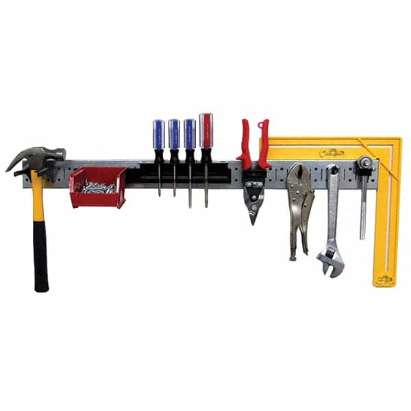 Wall Control - 32" Wide x 2-1/2" High Peg Board Kit - 2 Panels, Galvanized Steel, Galvanized/Black - Americas Industrial Supply