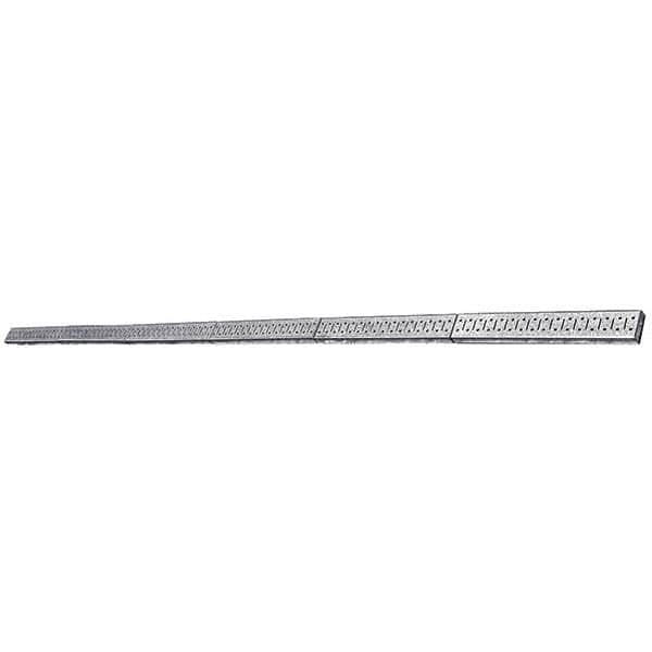 Wall Control - 96" Wide x 2-1/2" High Peg Board Strip - 6 Panels, Galvanized Steel, Metallic - Americas Industrial Supply