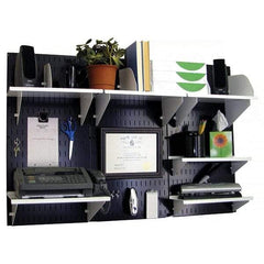 Wall Control - 48" Wide x 32" High Industrial Steel Tool Board System - 3 Panels, Metal, Black/White - Americas Industrial Supply