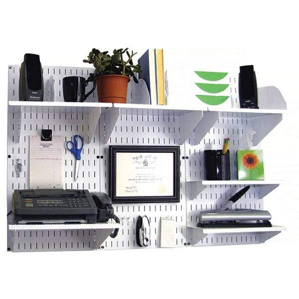 Wall Control - 48" Wide x 32" High Industrial Steel Tool Board System - 3 Panels, Metal, White - Americas Industrial Supply